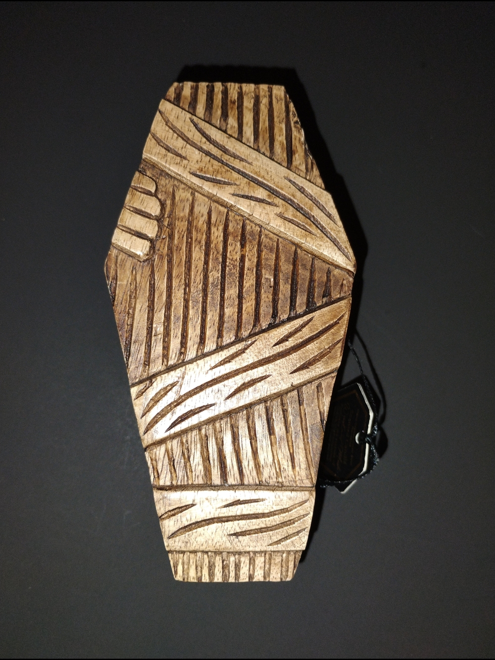 Wooden Coffin Two Wick Candle NWT